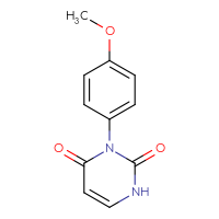 Chemical structure of 3-(4-methoxyphenyl)-1,2,3,4-tetrahydropyrimidine-2,4-dione - CSSB00010073982