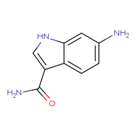 Chemical structure of 6-amino-1H-indole-3-carboxamide - CSSB00000692458