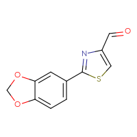 Chemical structure of 2-(2H-1,3-benzodioxol-5-yl)-1,3-thiazole-4-carbaldehyde - CSSB00000751504