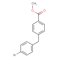 Chemical structure of methyl 4-[(4-bromophenyl)methyl]benzoate - CSSB06744555014