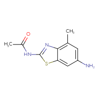 Chemical structure of N-(6-amino-4-methyl-1,3-benzothiazol-2-yl)acetamide - CSSB00009997708