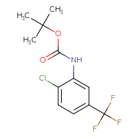 Chemical structure of tert-butyl N-[2-chloro-5-(trifluoromethyl)phenyl]carbamate - CSSB00012224292