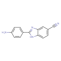 Chemical structure of 2-(4-aminophenyl)-1H-1,3-benzodiazole-5-carbonitrile - CSSB00134196055