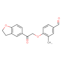 Chemical structure of 4-[2-(2,3-dihydro-1-benzofuran-5-yl)-2-oxoethoxy]-3-methylbenzaldehyde - CSSB21414459158
