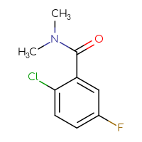 Chemical structure of 2-chloro-5-fluoro-N,N-dimethylbenzamide - CSSB00016024653