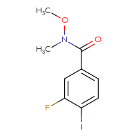 Chemical structure of 3-fluoro-4-iodo-N-methoxy-N-methylbenzamide - CSSB01991544341