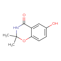 Chemical structure of 6-hydroxy-2,2-dimethyl-3,4-dihydro-2H-1,3-benzoxazin-4-one - CSSB00010494416