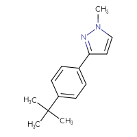 Chemical structure of 3-(4-tert-butylphenyl)-1-methyl-1H-pyrazole - CSSB02366459151