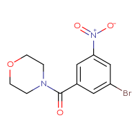 Chemical structure of 4-(3-bromo-5-nitrobenzoyl)morpholine - CSSB00001319481