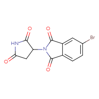 Chemical structure of 5-bromo-2-(2,5-dioxopyrrolidin-3-yl)-2,3-dihydro-1H-isoindole-1,3-dione - CSSB00108105333