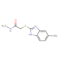Chemical structure of N-methyl-2-[(5-methyl-1H-1,3-benzodiazol-2-yl)sulfanyl]acetamide - CSSB00026010928