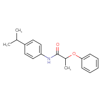 Chemical structure of 2-phenoxy-N-[4-(propan-2-yl)phenyl]propanamide - CSSB00046140717