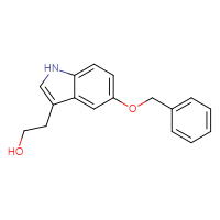 Chemical structure of 2-[5-(benzyloxy)-1H-indol-3-yl]ethan-1-ol - CSSB00009996855