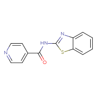 Chemical structure of N-(1,3-benzothiazol-2-yl)pyridine-4-carboxamide - CSSB00027757964
