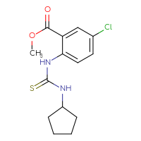 Chemical structure of methyl 5-chloro-2-[(cyclopentylcarbamothioyl)amino]benzoate - CSSB03593218057