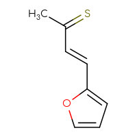 Chemical structure of (3E)-4-(furan-2-yl)but-3-ene-2-thione - CSSB00016276870