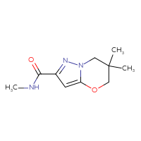 Chemical structure of N,6,6-trimethyl-5H,6H,7H-pyrazolo[3,2-b][1,3]oxazine-2-carboxamide - CSSB07013233137