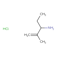 Chemical structure of 2-methylpent-1-en-3-amine hydrochloride - CSSB21495857874