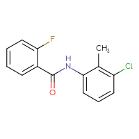 Chemical structure of N-(3-chloro-2-methylphenyl)-2-fluorobenzamide - CSSB00000580835
