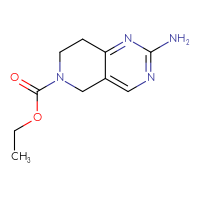 Chemical structure of ethyl 2-amino-5H,6H,7H,8H-pyrido[4,3-d]pyrimidine-6-carboxylate - CSSB00000062570