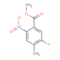 Chemical structure of methyl 5-fluoro-4-methyl-2-nitrobenzoate - CSSB00030816887
