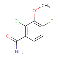 Chemical structure of 2-chloro-4-fluoro-3-methoxybenzamide - CSSB00135238105