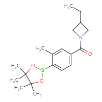 Chemical structure of 3-ethyl-1-[3-methyl-4-(4,4,5,5-tetramethyl-1,3,2-dioxaborolan-2-yl)benzoyl]azetidine - CSSB02526775727