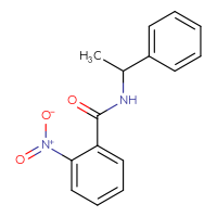 Chemical structure of 2-nitro-N-(1-phenylethyl)benzamide - CSSB00046134347