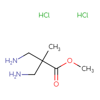 Chemical structure of methyl 3-amino-2-(aminomethyl)-2-methylpropanoate dihydrochloride - CSSB21381576763