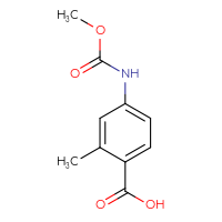 Chemical structure of 4-[(methoxycarbonyl)amino]-2-methylbenzoic acid - CSSB00011558351