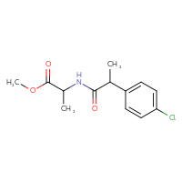 Chemical structure of methyl 2-[2-(4-chlorophenyl)propanamido]propanoate - CSSB01046952766