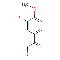 Chemical structure of 2-bromo-1-(3-hydroxy-4-methoxyphenyl)ethan-1-one - CSSB00010881665