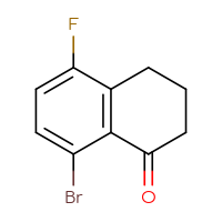 Chemical structure of 8-bromo-5-fluoro-1,2,3,4-tetrahydronaphthalen-1-one - CSSB00010133569