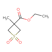 Chemical structure of ethyl 3-methyl-1,1-dioxo-1λ⁶-thietane-3-carboxylate - CSSB00120169153