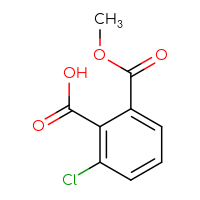 Chemical structure of 2-chloro-6-(methoxycarbonyl)benzoic acid - CSSB00010424690