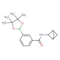 Chemical structure of N-{bicyclo[1.1.1]pentan-2-yl}-3-(4,4,5,5-tetramethyl-1,3,2-dioxaborolan-2-yl)benzamide - CSSB20975037845