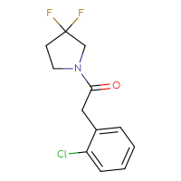 Chemical structure of 2-(2-chlorophenyl)-1-(3,3-difluoropyrrolidin-1-yl)ethan-1-one - CSSB01998711783