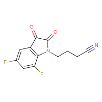 Chemical structure of 4-(5,7-difluoro-2,3-dioxo-2,3-dihydro-1H-indol-1-yl)butanenitrile - CSSB00000875413