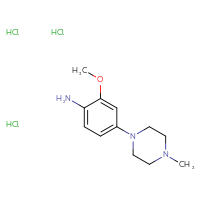Chemical structure of 2-methoxy-4-(4-methylpiperazin-1-yl)aniline trihydrochloride - CSSB00159248380
