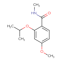 Chemical structure of 4-methoxy-N-methyl-2-(propan-2-yloxy)benzamide - CSSB01993093509
