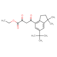 Chemical structure of ethyl 4-(6-tert-butyl-1,1-dimethyl-2,3-dihydro-1H-inden-4-yl)-2,4-dioxobutanoate - CSSB21495886156