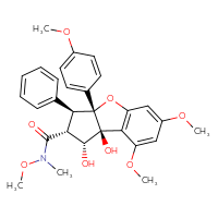Chemical structure of (2S,3R,4R,5S,6R)-2,3-dihydroxy-N,10,12-trimethoxy-6-(4-methoxyphenyl)-N-methyl-5-phenyl-7-oxatricyclo[6.4.0.0²,⁶]dodeca-1(8),9,11-triene-4-carboxamide - CSSB06741706476