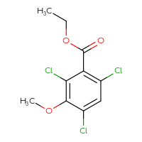 Chemical structure of ethyl 2,4,6-trichloro-3-methoxybenzoate - CSSB06269525845