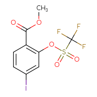 Chemical structure of methyl 4-iodo-2-(trifluoromethanesulfonyloxy)benzoate - CSSB21332127369