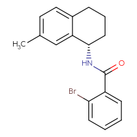 Chemical structure of 2-bromo-N-[(1S)-7-methyl-1,2,3,4-tetrahydronaphthalen-1-yl]benzamide - CSSB02073964123