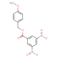 Chemical structure of (4-methoxyphenyl)methyl 3,5-dinitrobenzoate - CSSB00121734259