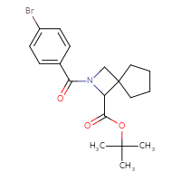 Chemical structure of tert-butyl 2-(4-bromobenzoyl)-2-azaspiro[3.4]octane-1-carboxylate - CSSB16399714950