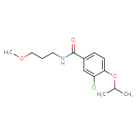 Chemical structure of 3-chloro-N-(3-methoxypropyl)-4-(propan-2-yloxy)benzamide - CSSB06478970542
