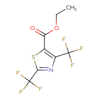 Chemical structure of ethyl 2,4-bis(trifluoromethyl)-1,3-thiazole-5-carboxylate - CSSB00003674158