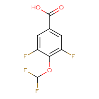 Chemical structure of 4-(difluoromethoxy)-3,5-difluorobenzoic acid - CSSB00012662056